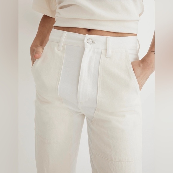 Madewell 90s Straight Jean Two-Tone Workwear Edition white and beige size 31 - Picture 2 of 9